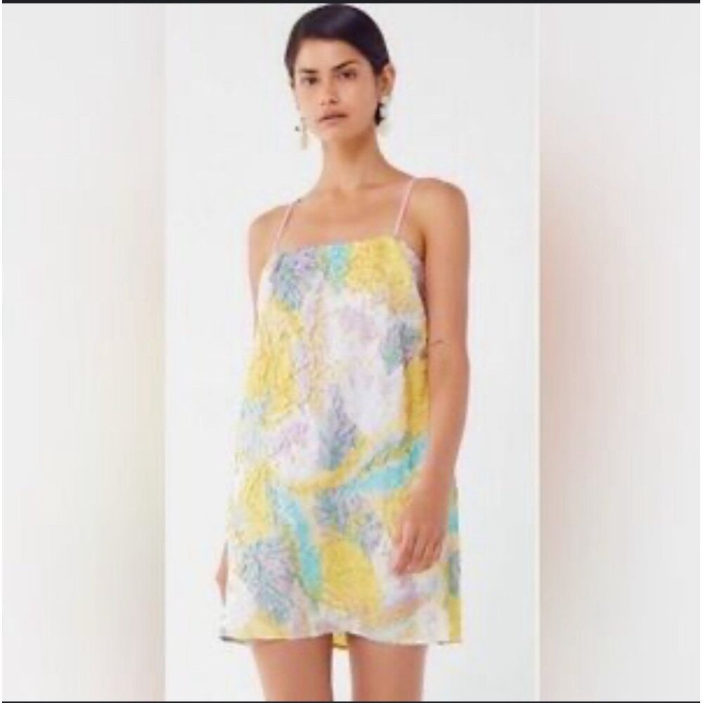Urban Outfitters‎ UO Pastel Crinkle Textured Mini Dress Size XS 90s Y2K